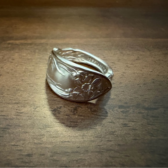 Silver Plated Spoon Ring - Picture 4 of 11